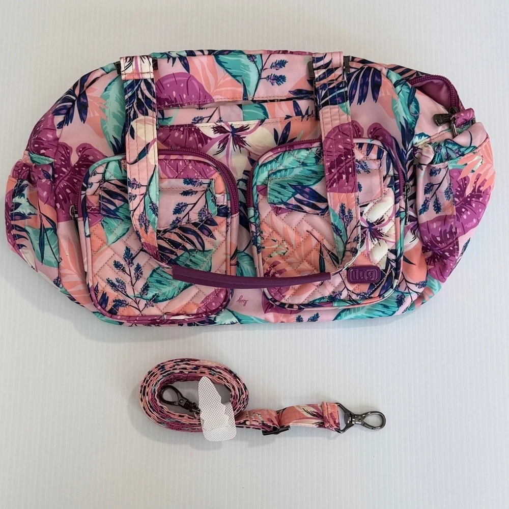 Lug Vibrant Floral Purse - Lug Quilted Convertible Carryall - Jumper
